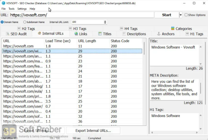 VovSoft SEO Checker 2024 Free Download