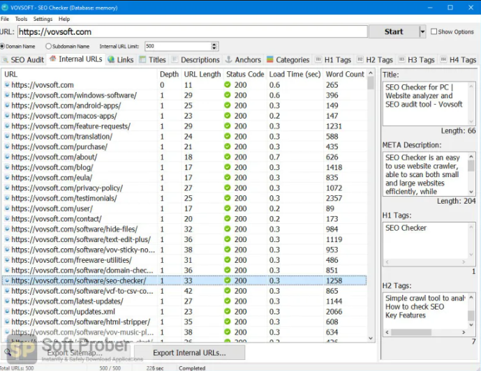 VovSoft SEO Checker 2024 Free Download